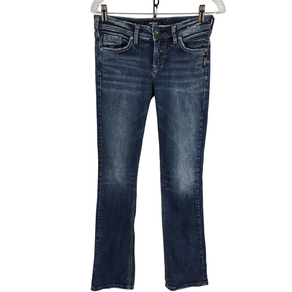 Silver Jeans Co Jeans Womens 26x33 Blue Suki Slim Boot‎ Bootcut Stretch Denim